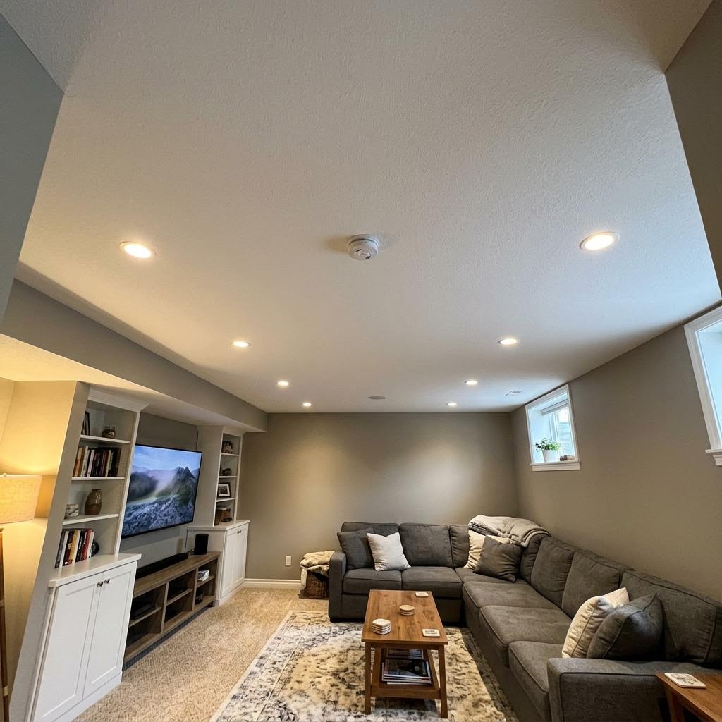 Basement sample room